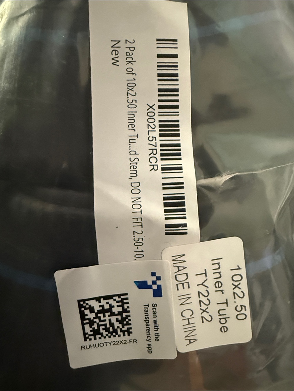 10x2.50 Scooter Inner Tube - Black 🛴